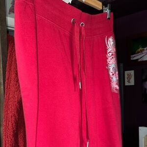 Express Red Track Pants